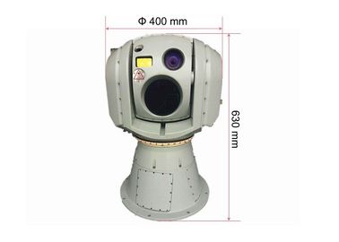 Gyro Stabilized EO IR ระบบกล้องพร้อม LWIR กล้องถ่ายภาพความร้อน 5Km เลเซอร์เรนจ์ไฟ